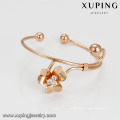 51940 Venta al por mayor de moda joyería de las mujeres elegante estilo cuentas forma de flor con brazalete de imitación de diamantes